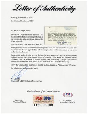Lot #319 Mother Teresa Typed Letter Signed - Image 3