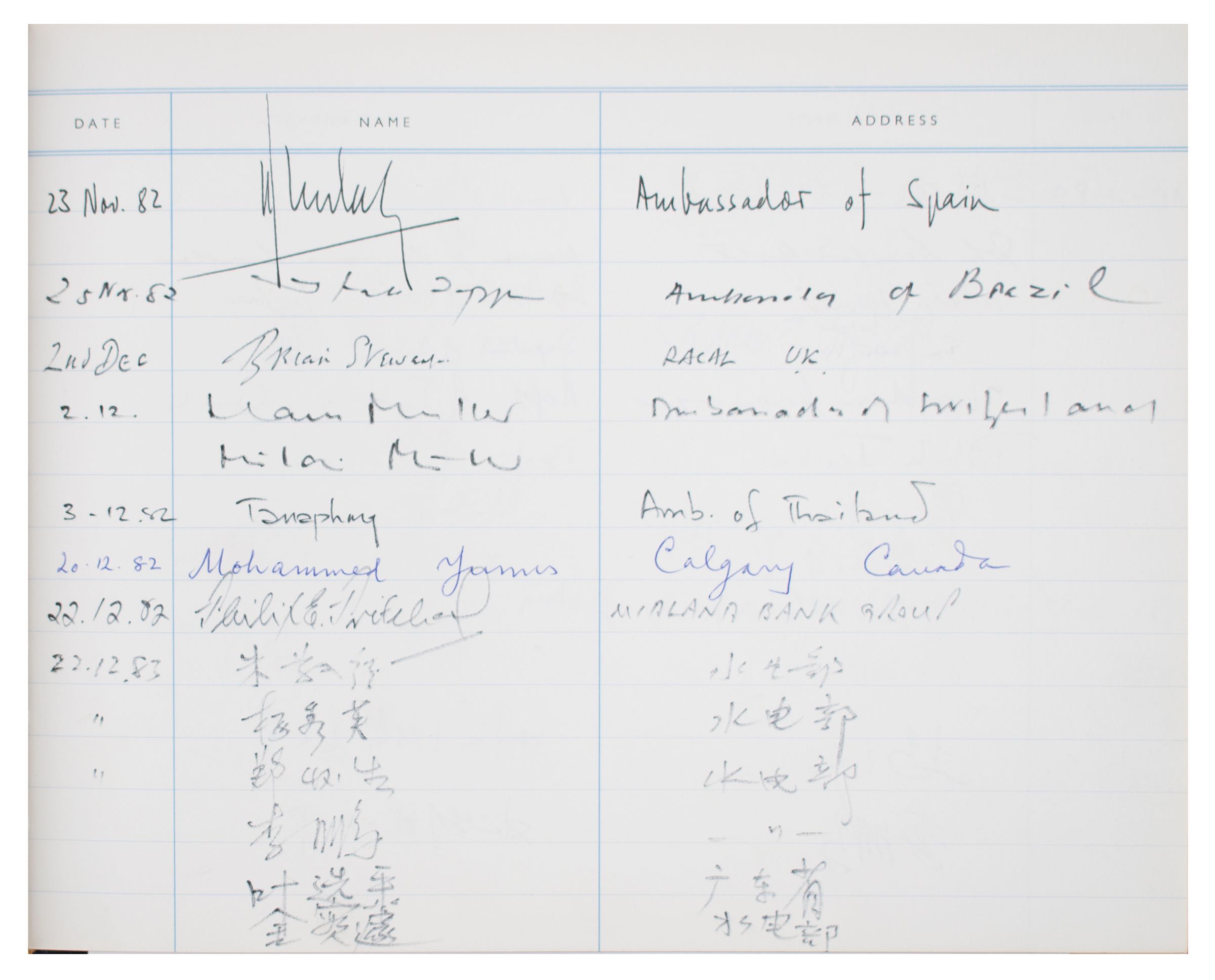 Lot #186 Li Peng and Notables Signed Guestbook - Image 4