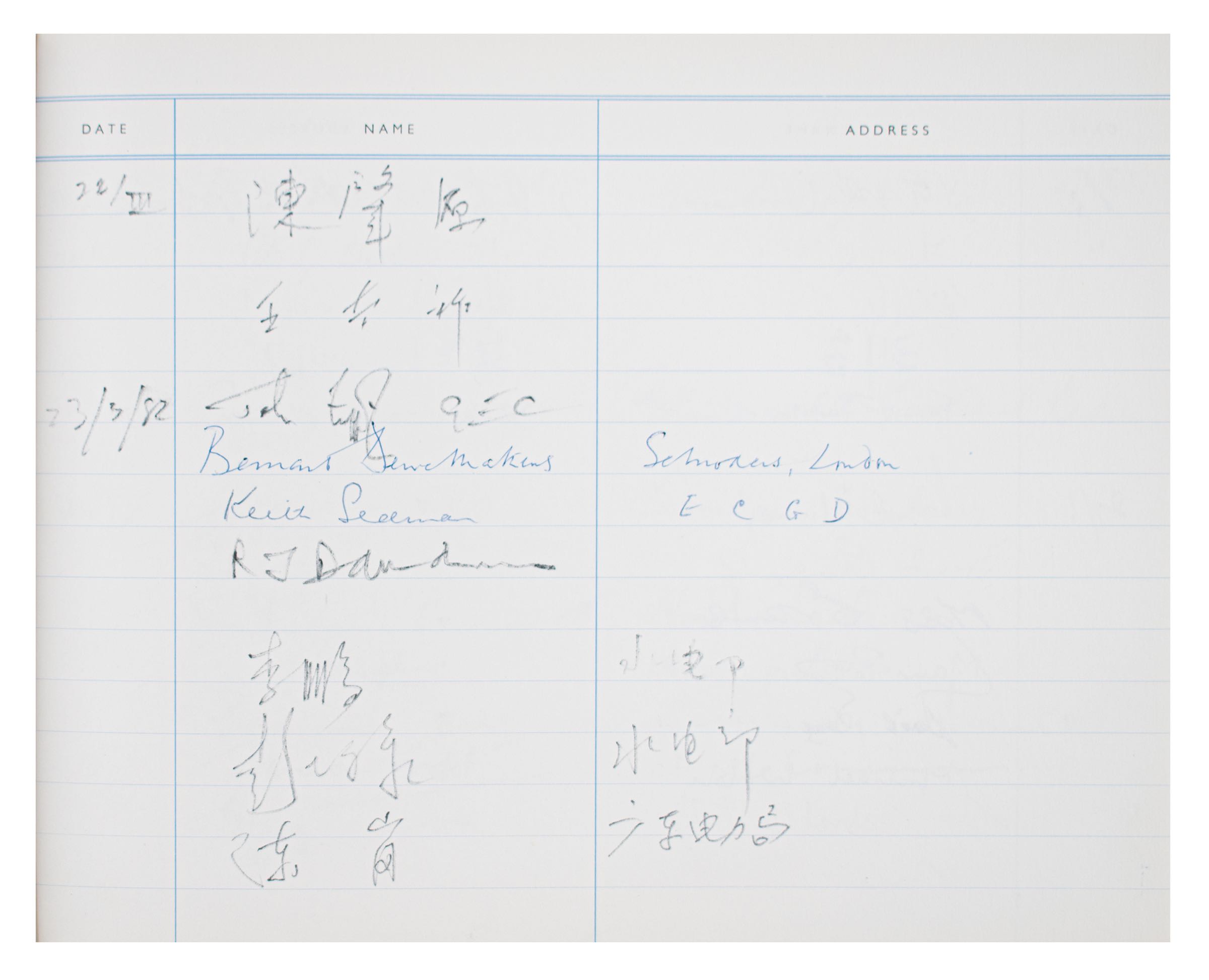 Lot #186 Li Peng and Notables Signed Guestbook - Image 5