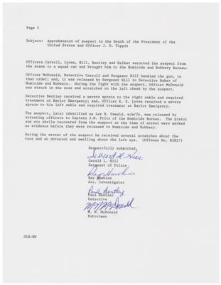 Lot #286 Kennedy Assassination: Souvenir Typescript Signed by the (4) Captors of Lee Harvey Oswald - Image 1