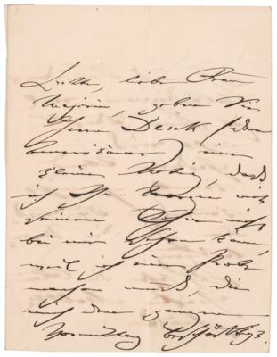 Lot #664 Clara Schumann Autograph Letter Signed