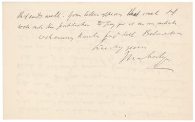 Lot #309 Norman Lockyer Autograph Letter Signed - Image 3