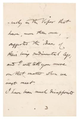 Lot #326 Richard Owen Autograph Letter Signed - Image 2