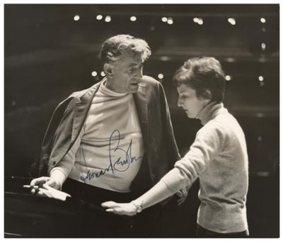 Lot #640 Leonard Bernstein Signed Photograph