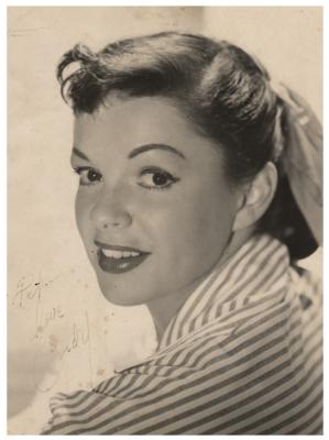Lot #830 Judy Garland Signed Photograph
