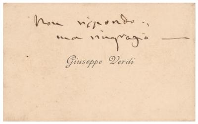 Lot #616 Giuseppe Verdi Personal Calling Card - Image 1