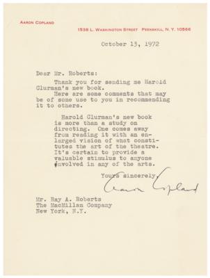 Lot #645 Aaron Copland Typed Letter Signed - Image 1