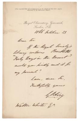 Lot #209 George Biddell Airy Autograph Letter Signed