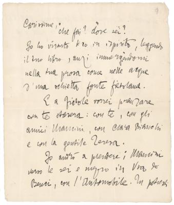 Lot #572 Gabriele D'Annunzio Autograph Letter Signed - Image 1