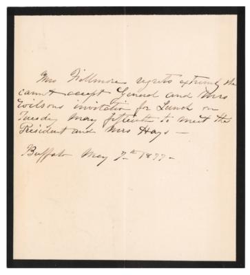 Lot #108 Caroline Fillmore Autograph Letter Signed - Image 1