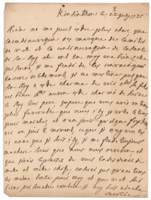 Lot #342 Queen Caroline of Ansbach Autograph Letter Signed - Image 1