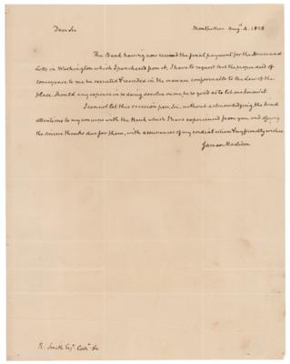 Lot #7 James Madison Autograph Letter Signed