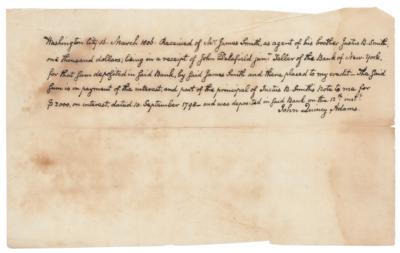 Lot #12 John Quincy Adams Autograph Document Signed
