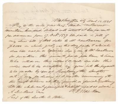 Lot #17 Martin Van Buren Autograph Endorsement Signed - Image 1