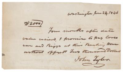 Lot #22 John Tyler Autograph Document Signed - Image 1