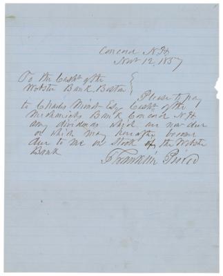 Lot #29 Franklin Pierce Autograph Letter Signed - Image 1