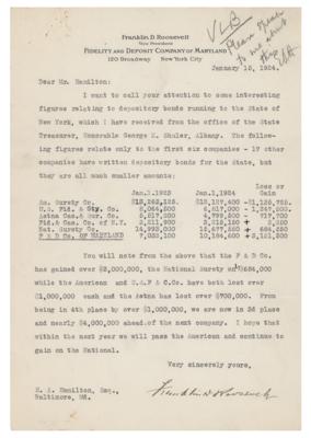 Lot #58 Franklin D. Roosevelt Typed Letter Signed - Image 1