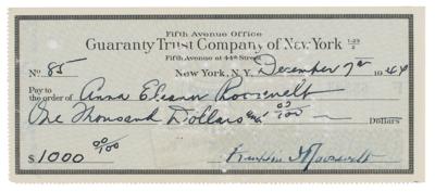 Lot #57 Franklin D. Roosevelt Archive of (34) Checks Signed as President - Image 2