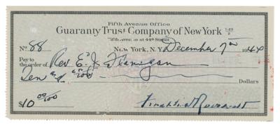 Lot #57 Franklin D. Roosevelt Archive of (34) Checks Signed as President - Image 4