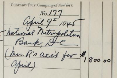 Lot #57 Franklin D. Roosevelt Archive of (34) Checks Signed as President - Image 8