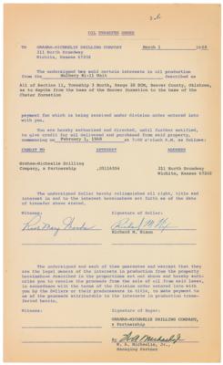 Lot #70 Richard Nixon (5) Documents Signed - Image 1
