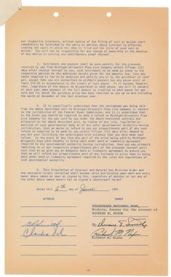 Lot #70 Richard Nixon (5) Documents Signed - Image 7