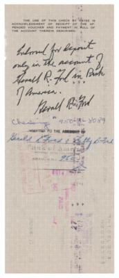 Lot #74 Gerald Ford Signed Check - Image 1