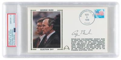 Lot #89 George Bush Signed Cover - PSA GEM MT 10 - Image 1