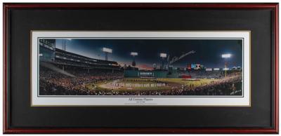 Lot #924 Ted Williams Signed Panoramic Fenway Park Poster - Image 1