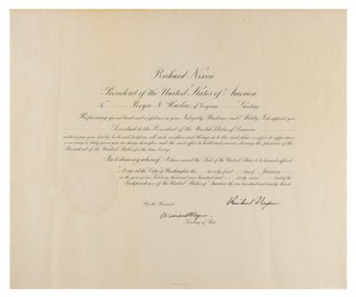 Lot #71 Richard Nixon Document Signed as President