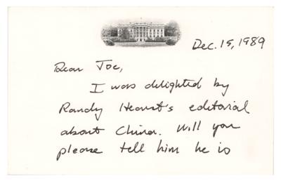 Lot #78 George Bush Autograph Letter Signed as President - Image 1
