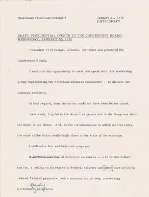 Lot #73 Gerald Ford 1975 Conference Board Speech Lot  - Image 2