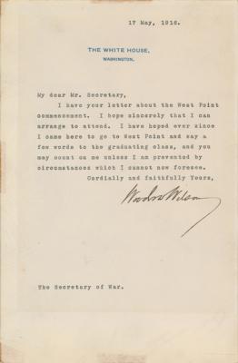 Lot #53 Woodrow Wilson (2) Autograph and Typed Letters Signed as President - Image 2