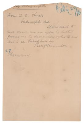 Lot #45 Benjamin Harrison Autograph Letter Signed as President - Image 1