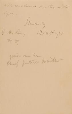 Lot #37 Rutherford B. Hayes Autograph Letter Signed as President - Image 2
