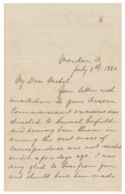 Lot #40 James A. Garfield Letter Signed - Image 3