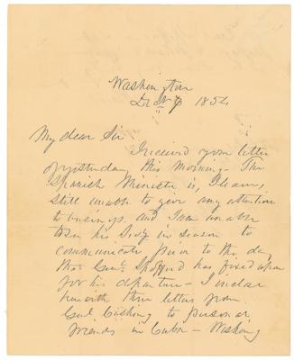 Lot #28 Franklin Pierce Autograph Letter Signed as