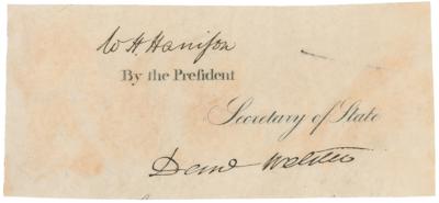 Lot #19 William Henry Harrison Signature as President