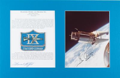 Lot #3080 Tom Stafford's Gemini 9 Flown Patch with Signed Photograph - Image 1