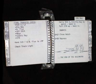 Lot #3433 Gene Cernan's Apollo 17 Flown Lunar Surface-Used EVA-3 Cuff Checklist - Image 10