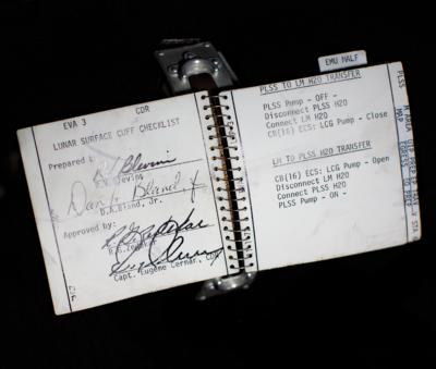 Lot #3433 Gene Cernan's Apollo 17 Flown Lunar Surface-Used EVA-3 Cuff Checklist - Image 5