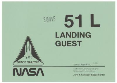 Lot #3558 STS-51-L Vehicle Permit - Image 1