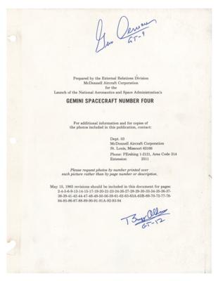 Lot #3070 Gemini Astronauts (5) Signed Press Reference Book - Image 1