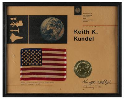 Lot #3435 Apollo 17 Flown American Flag