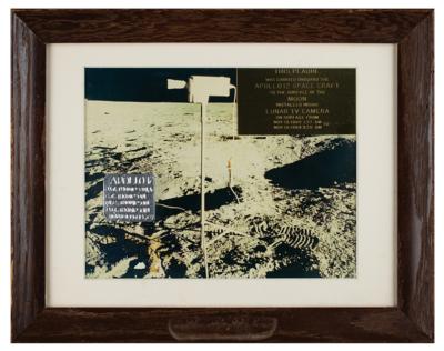 Lot #3268 Apollo 12 Lunar Surface Flown Television Camera Plaque