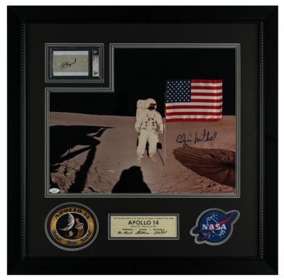 Lot #3370 Alan Shepard and Edgar Mitchell Signed Display