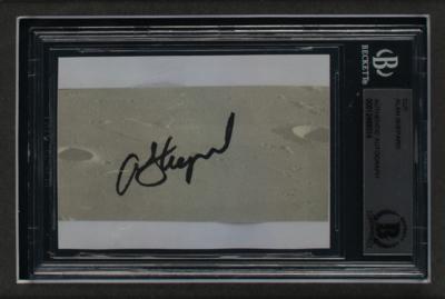 Lot #3370 Alan Shepard and Edgar Mitchell Signed Display - Image 3