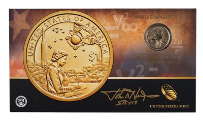 Lot #3539 John Herrington Twice-Signed Native American Currency Set - Image 2