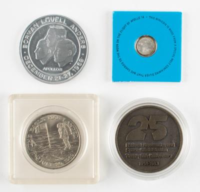 Lot #3133 Space Medallions (4) Minted with Flown Materials