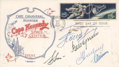 Lot #3592 Cosmonauts Signed Cover with Yuri Gagarin - Image 1